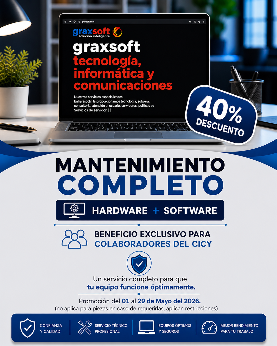 Flyer Promocional CICY 40% Descuento